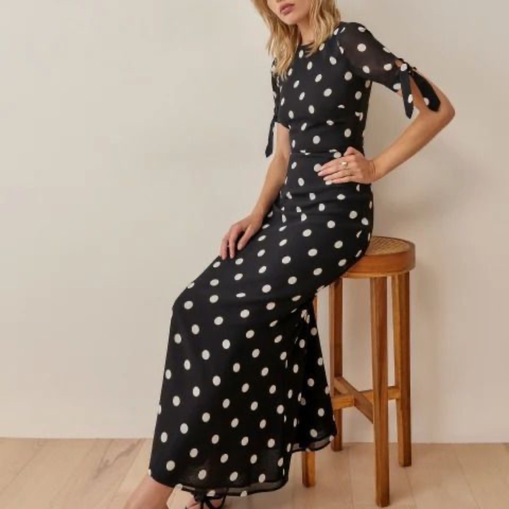 Reformation Amsterdam Dress Polka Dot Size 4
